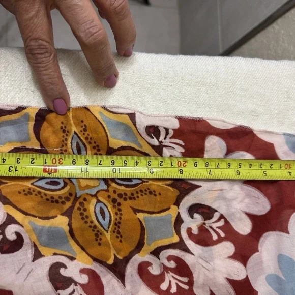 Womens Bohemian Floral Longline Kimono Open Duster Cardigan One Size Resort Pool - Picture 5 of 9